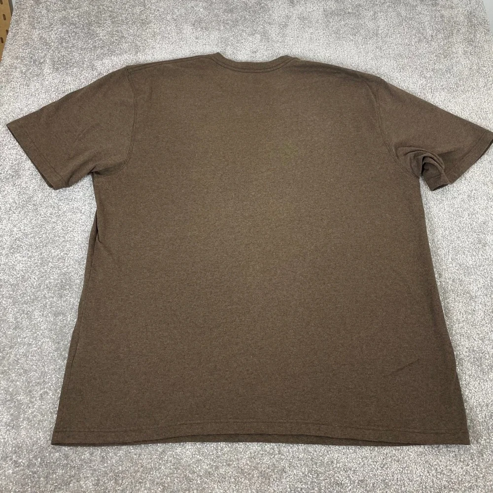 Carhartt T Shirt Mens Extra Large Original Fit‎ Pocket K87 Brown Short Sleeve